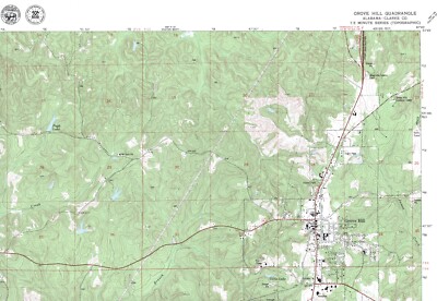 Grove Hill Quadrangle Alabama 1978 USGS Topo Map 7.5 Minute Topographic