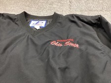 Ohio State Buckeyes Jacket Mens Medium Black Logo Athletic Pullover Lined Vintag