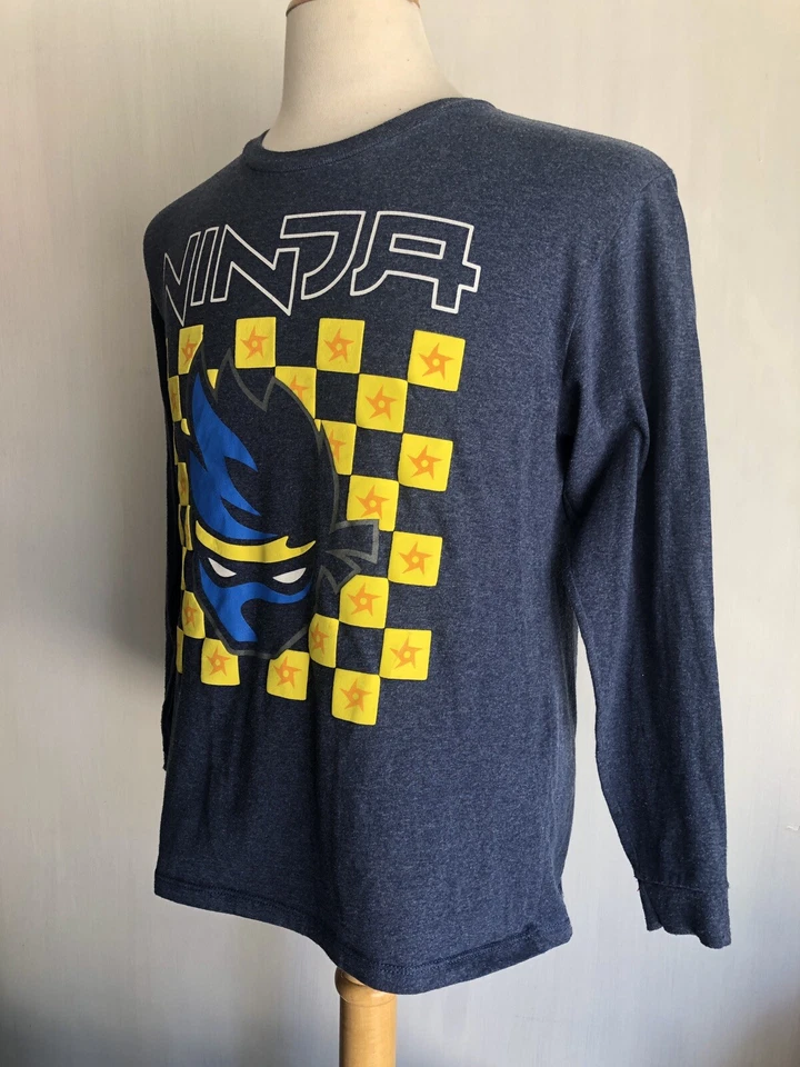 NINJA STREAMER 官方 Youtube Gamer Merch 男孩长袖 T 恤 XL 码 — 第 3/4 张图片