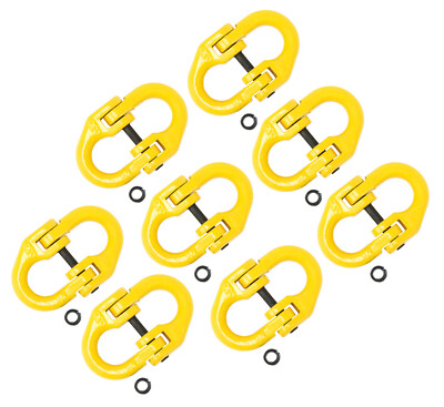 (8 Pack) 3/8'' Grade 80 Coupling Link, Hammerlink, Hammer Lock Chain Connector