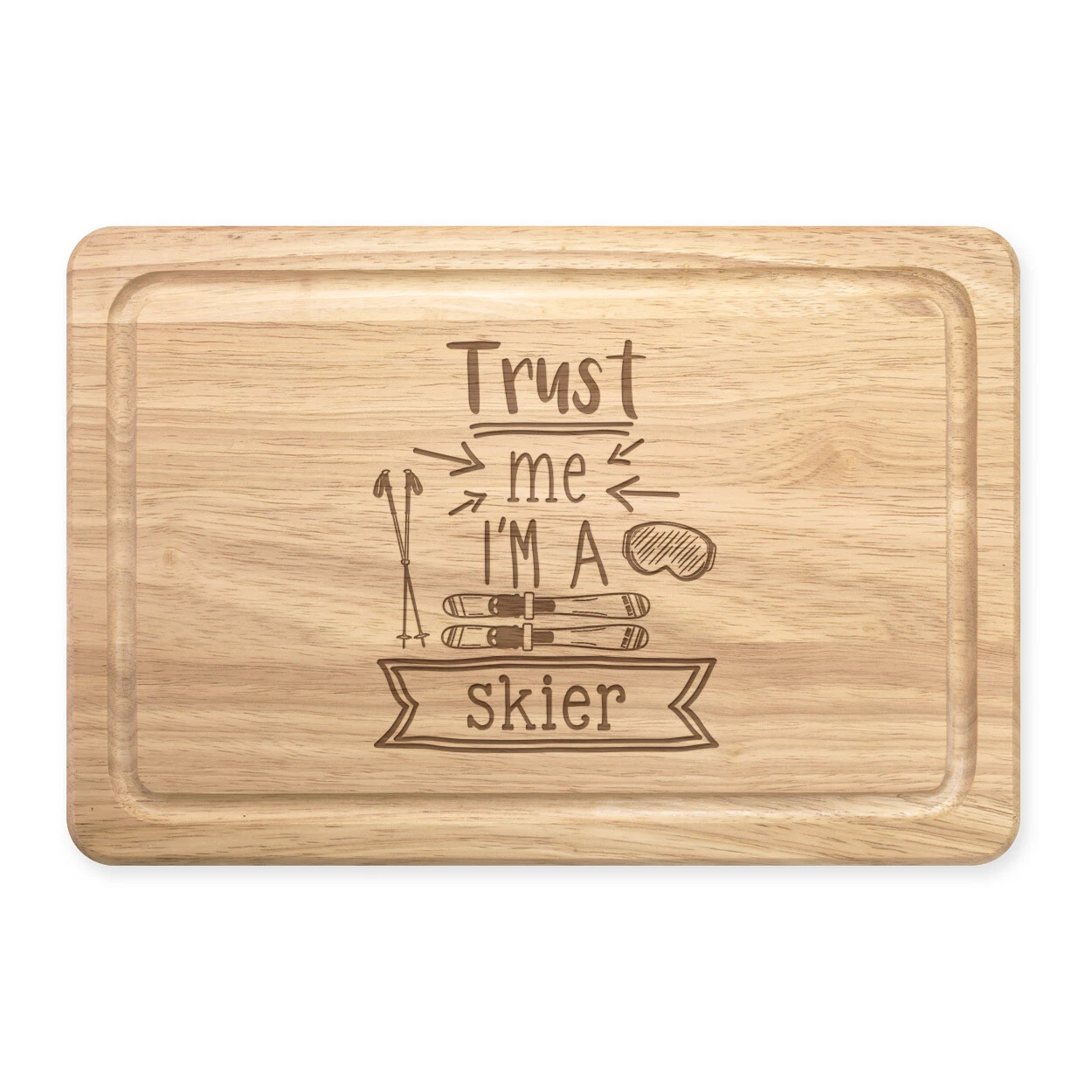 Trust Me I'M A Skier Rectangular Cutting Board Fun Best Favourite