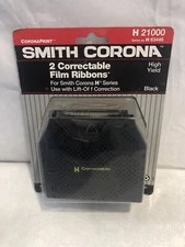 2 Pack Smith Corona H 21000 Correctable Film Ribbons Typewriter Tape - New