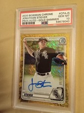 2020 Bowman Chrome Prospect Stiever #10/50AUTOGRAPH GOLD REFRACTOR #CPAJS PSA 10