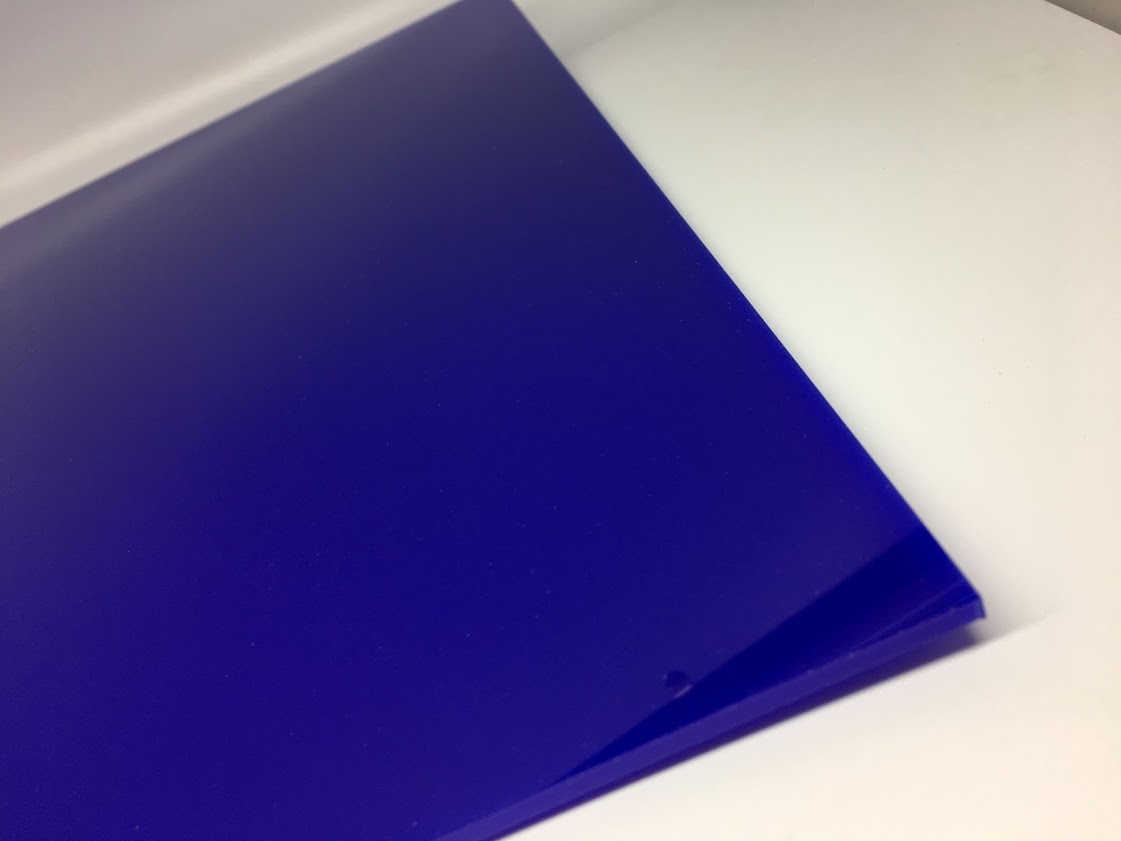 Berry Blue Translucent Acrylic Sheet 1/8" X 12" X 12" – PlasticsAcrylic #2116