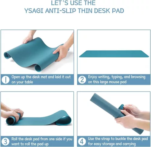 Desk Pad Office Desk Mat Pad PU Leather Waterproof Desk Mat Laptop Mat Dual-Side - Picture 23 of 39