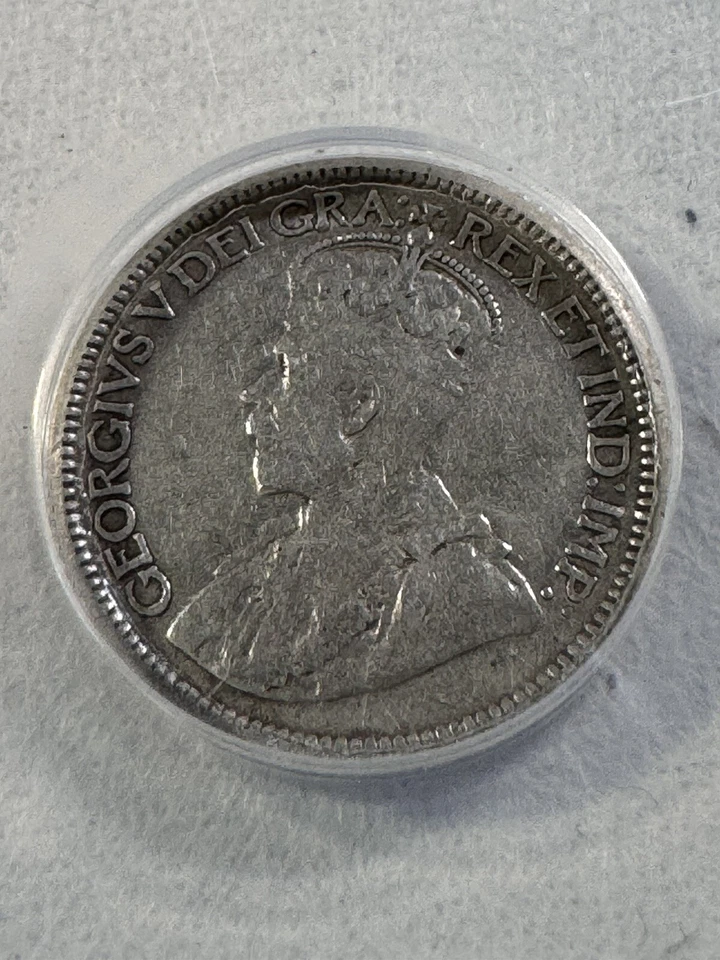 1919 Canada 10 Cents Silver Coin Graded VF 30 by ANACS - Image 3 of 4