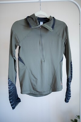HEIDI KLUM NEW BALANCE HKNB Green/Black Womens Hooded 1/2 Zip