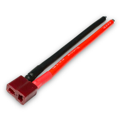 T Plug Stecker & Buchse Set Mit Silikonkabel – 10 Cm, 14AWG, Für RC-Modelle & LiPo-Akkus