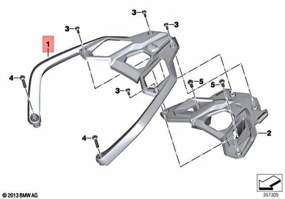 Genuine BMW Handle rear 46548403994 K50 R 1250 GS 19 0J90 0J93 