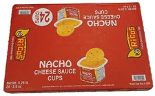 Ricos Nacho Cheese Sauce 3.5 oz Cups, Pack of 24 - Perfect for Snacks