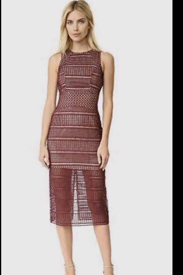 Keepsake The Label Dress Formal Womens Size Small Fig Red RRP $310 Party Wedding