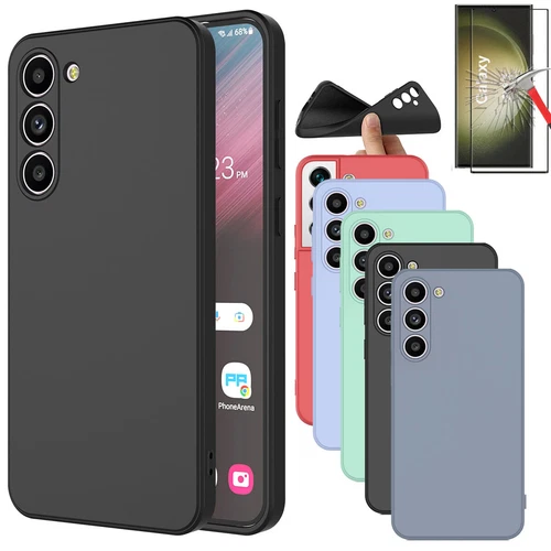 Phone Case For Samsung Galaxy S23 S22 Ultra S24 Plus FE Cover + Screen Protector