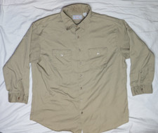 BIG YANK VINTAGE WORK SHIRT KHAKI 2XL 18 1/2 33 LENGTH USA MADE CUT D LOT 10595