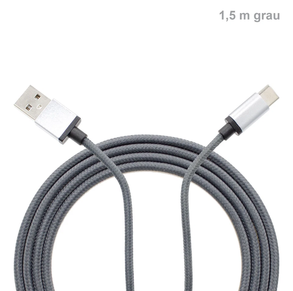 USB C Ladekabel 1m 1.5m 2m für Samsung Xiaomi Redmi Note Nokia 3A Datenkabel - Bild 3 von 4