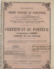 Banque de Credit Foncier et Industriel Societe en Commandite, 1868