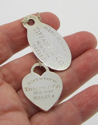 TIFFANY Heart \u0026 Oval Tag Necklace | eBay