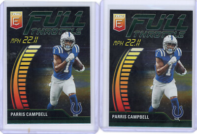 2023 Panini Donruss Elite Full Throttle Paris Campbell FT-PC TWO CARDS