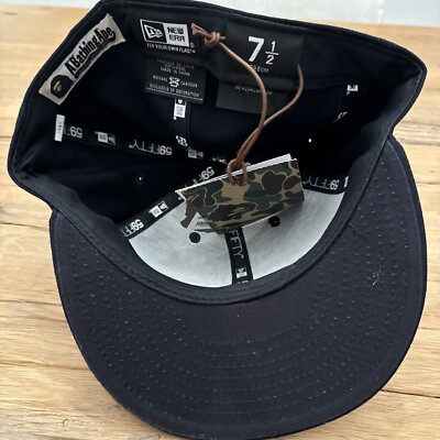 A BATHING APE NYC LOGO NEW ERA CAP Navy wool Men's Baseball Hat