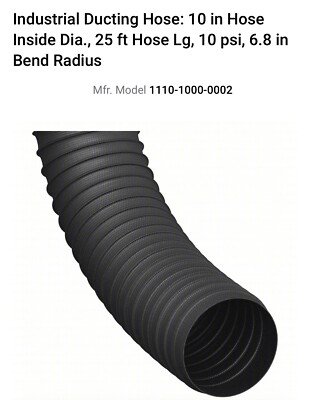 Hi-Tech Duravent 10'' ID Thermoplastic Fabric Air Handler Vent 25ft