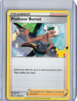 Professor Burnet Pokemon Celebrations 25th Anniversary Black Star Promo SWSH167