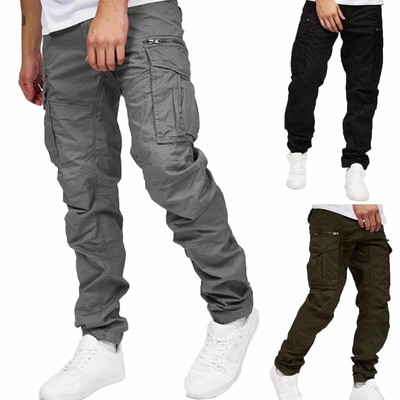 Mens Crosshatch Cargos Pants Combat 