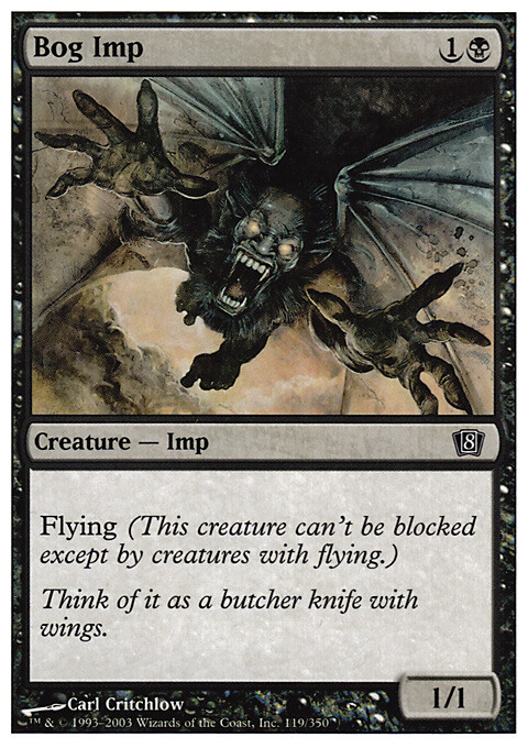 MTG Magic the Gathering Bog Imp (119/361) Eighth Edition LP