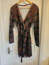 Tartan Print Midi Dress by 101 Idees, UK size L/XL