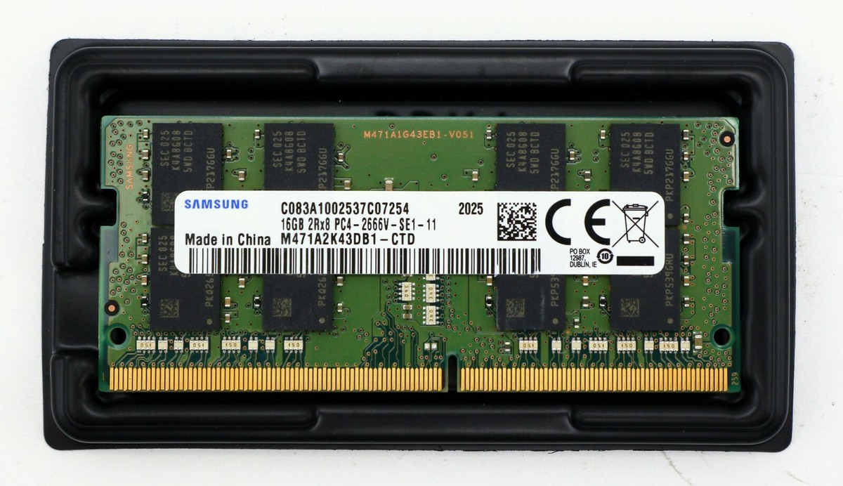 Samsung 16GB DDR4 2666MHz SODIMM PC4-21300 260-Pin Laptop RAM