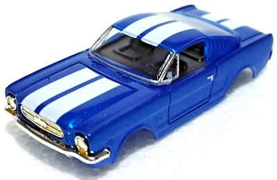 Ford Mustang Fastback Metallic Blue TJet Slot Car BODY for AURORA autoworld DASH