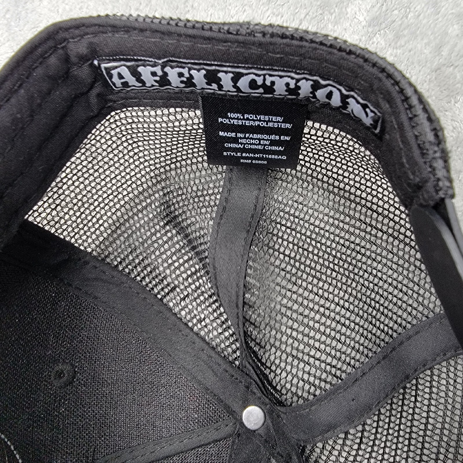 Affliction SnapBack Trucker Adjustable Hat Red An… - image 6