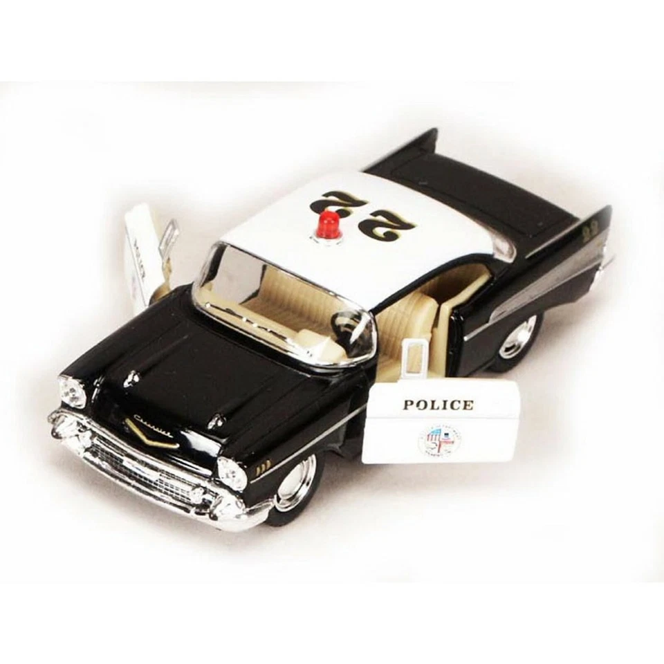 5313/3D1957 Chevrolet Bel Air Scale (police) Black and white, and sliver stripes - Image 4 of 4
