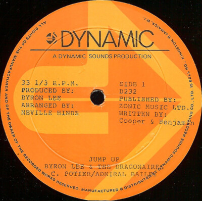 Byron Lee And The Dragonaires - Jump Up Vinyl  12'' Jamaica D232