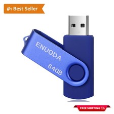 64GB Swivel USB Flash Drive - Portable Memory Stick with Dust-Proof Design