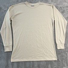 L.L. Bean Crewneck Pullover XL Beige Made In USA Stretch Sweatshirt Style EUC
