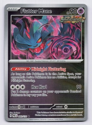 Flutter Mane Reverse Holo Rare SV: Prismatic Evolutions 043/131 NM