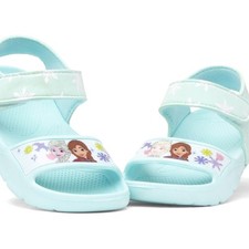 Disney Frozen Girls Sandals Blue Kids Boys Flat Character Easy Fasten EVA SIZE