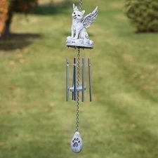 Roman Cat Memorial Windchime, 17-inch Length, Garden Decoration