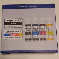 Epson T522 for EcoTank Printer Black/Cyan/Magenta/Yellow Refill Ink Bottle Kit