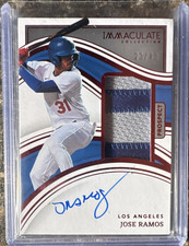 Panini 2023 Immaculate Prospect Patch Auto Jose Ramos Dodgers #45 Red /49 Rookie