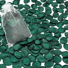 300Pcs Silk Rose Petals for Christmas Weddings Proposal Dark Green Flower Pet...