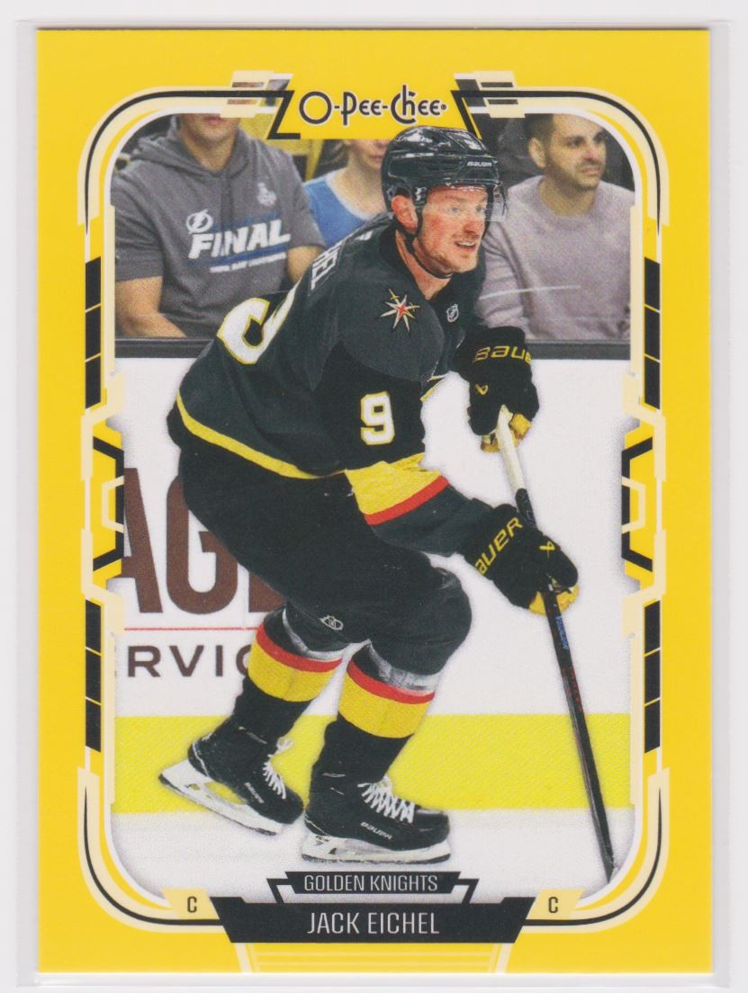 2025-26 O Pee Chee Yellow Border Jack Eichel Vegas Golden Knights #105