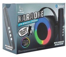 NEW Bluetooth Karaoke LED Wireless Speaker with Microphone   Box Damaged