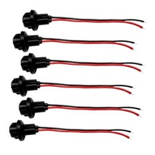 6PCS T10 Extension Harness Plug Connector, 194 147 W5W LED Bulbs T10-12BK01