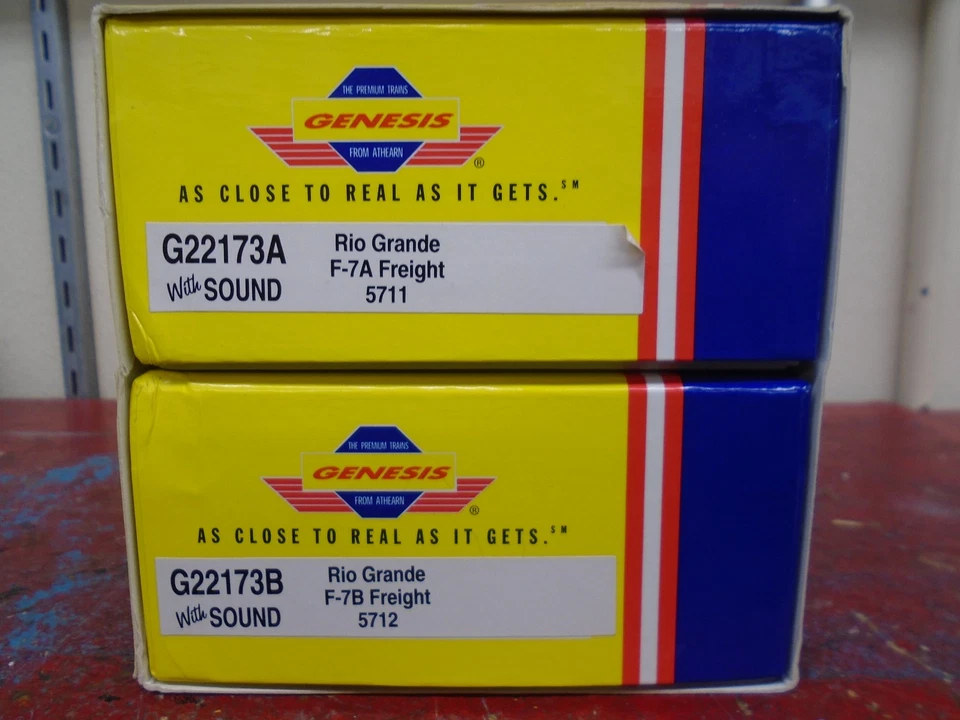 Athearn Genesis Rio Grande F7 Freight AB Set HO Scale G22172 5711 5712 DCC Sound - Image 2 of 4
