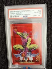 Marvel 2024 Masterpieces Green Goblin #36 '92 Platinum-Red Prism PSA 10 SkyBox