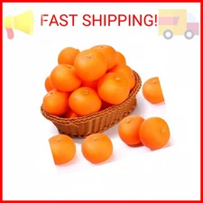 WinnerWhy 24 Pcs Fake Oranges Faux Oranges Artificial Fruits for Decoration 3 In