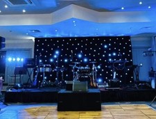 LEDJ DMX LED Starcloth System 8 x 4.5m Cool White LEDs Black Cloth DJ Stage