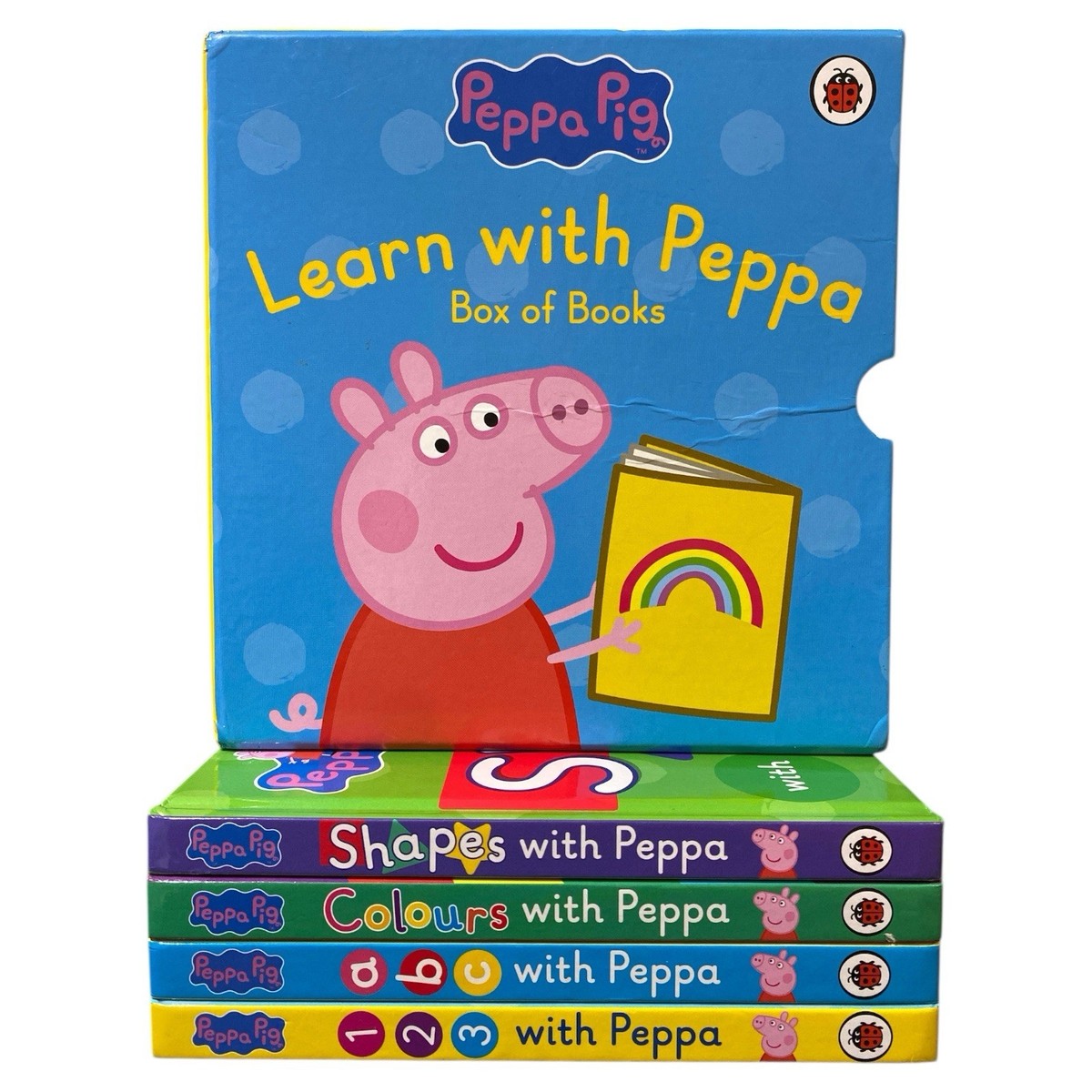 Peppa Pig Learn with Peppa 4 Board Box Set ABC 123 Colours Shapes