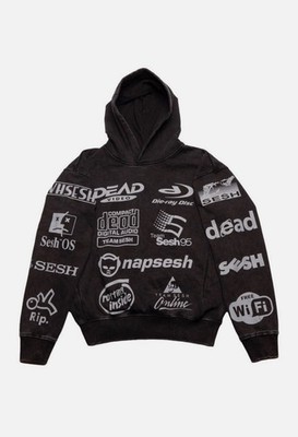 Medium TeamSESH BONES DEAD CORPORATION HOODIE SESH