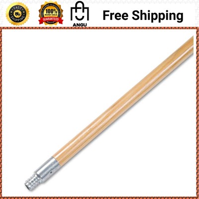 BWK136 0.94 in. x 60 in. Metal Tip Threaded Hardwood Broom Handle Natural